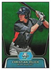 Christian Yelich [Green Refractor] #BPP49 Baseball Cards 2012 Bowman Platinum Prospects Prices