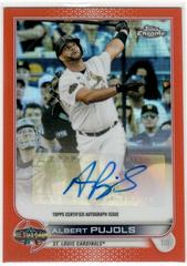 Albert Pujols [Orange] #ASGA-AP Baseball Cards 2022 Topps Chrome Update All Star Game Autographs Prices