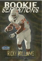 Ricky Williams #20 of 20 RS Football Cards 1999 Fleer Rookie Sensations Prices