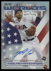 Nolan Arenado [Autograph] #2000-5 Baseball Cards 2023 Topps Finest 2000 World's Prices