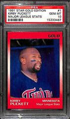 Kirby Puckett [Major League Stats] Baseball Cards 1991 Star Gold Edition Prices