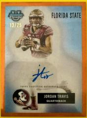 Jordan Travis [Orange] #55B-JT Football Cards 2023 Bowman Chrome University 1955 Autographs Prices