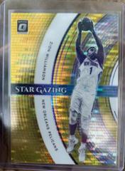 Zion Williamson [Gold Pulsar] #4 Basketball Cards 2021 Panini Donruss Optic Star Gazing Prices