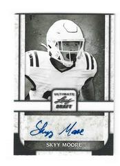 Skyy Moore [Silver Spectrum] Football Cards 2022 Leaf Ultimate Draft Portrait Autographs Prices