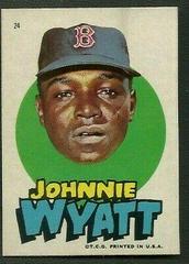 Johnnie Wyatt Baseball Cards 1967 Topps Red Sox Stickers Prices