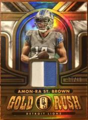 Amon Ra St. Brown [White Gold] #GR-ASB Football Cards 2023 Panini Gold Standard Rush Prices