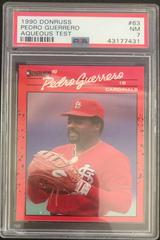 Pedro Guerrero #63 Baseball Cards 1990 Donruss Aqueous Test Prices