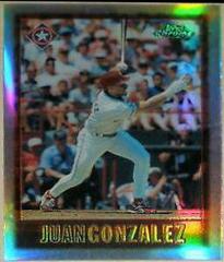Juan Gonzalez [Refractor] #47 Baseball Cards 1997 Topps Chrome Prices