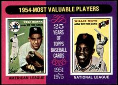 1954 MVP's [Y. Berra, W. Mays] Baseball Cards 1975 Topps Mini Prices