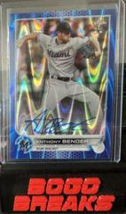 Anthony Bender [Blue RayWave] Baseball Cards 2022 Topps Chrome Rookie Autographs Prices