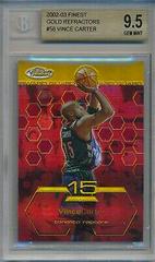 Vince Carter [Gold Refractor] Basketball Cards 2002 Finest Prices