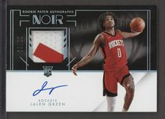 Jalen Green [Patch Autograph] Basketball Cards 2021 Panini Noir Prices