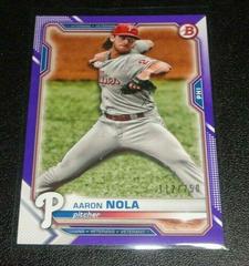 Aaron Nola [Purple] #40 Baseball Cards 2021 Bowman Prices