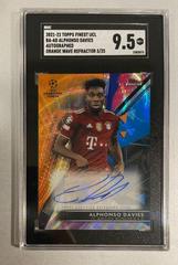 Alphonso Davies [Orange Wave] #BA-AD Soccer Cards 2021 Topps Finest UEFA Champions League Autographs Prices