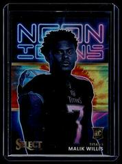 Malik Willis [Tie Dye] #NI-12 Football Cards 2022 Panini Select Neon Icons Prices