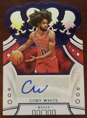 Coby White [Blue] #CR-CWT Basketball Cards 2019 Panini Crown Royale Rookie Autographs Prices