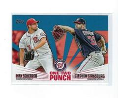 Stephen Strasburg, Max Scherzer [Blue] #12P-16 Baseball Cards 2023 Topps One Two Punch Prices