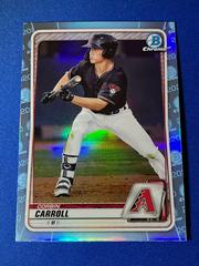 Corbin Carroll [Sky Blue Refractor] Baseball Cards 2020 Bowman Draft Chrome Prices