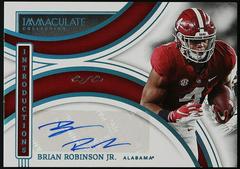 Brian Robinson Jr. #II-BRO Football Cards 2022 Panini Immaculate Collegiate Introductions Autographs Prices