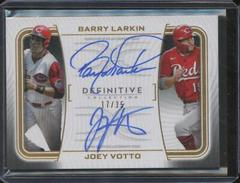 Joey Votto, Barry Larkin Baseball Cards 2023 Topps Definitive Dual Autograph Collection Prices