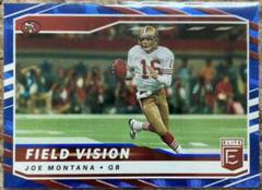 Joe Montana [Blue] #FV6 Football Cards 2021 Panini Donruss Elite Field Vision Prices