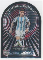 Enzo Fernandez [Red Pulsar] #10 Soccer Cards 2022 Panini Obsidian Tunnel Vision Prices