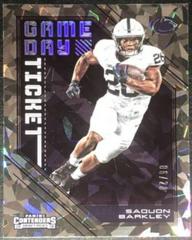 Saquon Barkley [Cracked Ice] Football Cards 2018 Panini Contenders Draft Picks Game Day Ticket Prices