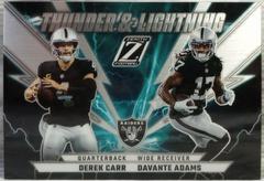 Derek Carr , Davante Adams [Silver] #TL-DD Football Cards 2022 Panini Zenith Thunder and Lightning Prices