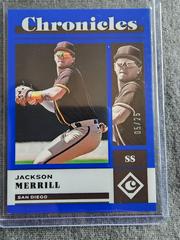 Jackson Merrill [Blue] #23 Baseball Cards 2023 Panini Chronicles Prices