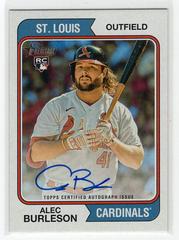 Alec Burleson #ROA-AB Baseball Cards 2023 Topps Heritage Real One Autographs High Number Prices