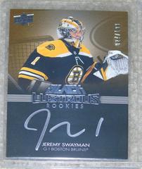 Jeremy Swayman Hockey Cards 2021 SPx UD Black Lustrous Rookie Signatures Prices