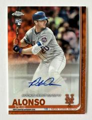 Pete Alonso [Orange Refractor] #PA Baseball Cards 2019 Topps Chrome Rookie Debut Autograph Prices