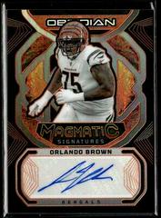 Orlando Brown [Electric Etch Orange] #2 Football Cards 2023 Panini Obsidian Magmatic Signature Prices