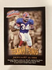 Thurman Thomas #46 Football Cards 1997 Fleer Million Dollar Moments Prices