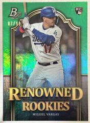 Miguel Vargas [Green] Baseball Cards 2023 Bowman Platinum Renowned Rookies Prices