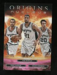 Tony Parker, Tim Duncan, Manu Ginobili [Pink] #23 Basketball Cards 2022 Panini Origins Nucleus Prices