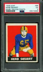 Herb Siegert [Dark Yellow Pants] Football Cards 1948 Leaf Prices