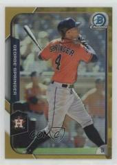 George Springer [Gold Refractor] #17 Baseball Cards 2015 Bowman Chrome Prices