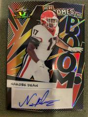 Nakobe Dean [Leopard] #HB-ND1 Football Cards 2022 Leaf Valiant Autographs Here Comes the Boom Prices