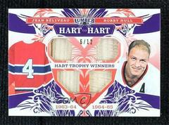 Jean Beliveau, Bobby Hull [Purple] Hockey Cards 2021 Leaf Lumber Hart to Hart Prices