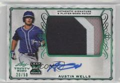 Austin Wells [Green] Baseball Cards 2020 Leaf Trinity Patch Autographs Prices