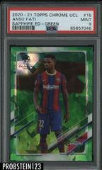 Ansu Fati [Green] Soccer Cards 2020 Topps Chrome UEFA Champions League Sapphire Prices