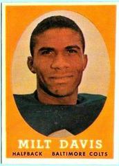 Milt Davis #98 Football Cards 1958 Topps Prices