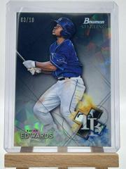 Xavier Edwards [Black Atomic Refractor] #BSP-18 Baseball Cards 2021 Bowman Sterling Prices