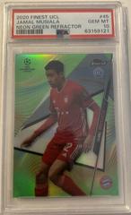 Jamal Musiala [Neon Green Refractor] #45 Soccer Cards 2020 Topps Finest UEFA Champions League Prices