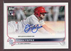 Juan Yepez #MA-JY Baseball Cards 2022 Topps Mini Autographs Prices