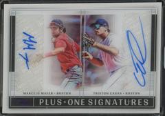 Marcelo Mayer, Triston Casas [Two Strikes] #POA-MT Baseball Cards 2022 Panini Three and Two Plus One Autographs Prices