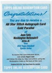 Juan Soto #ASSA-JS Baseball Cards 2022 Topps Update All Star Stitches Autographs Prices