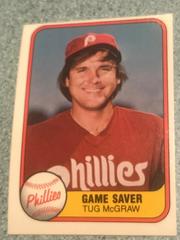 Tug McGraw [Game Saver on Front] #7 Baseball Cards 1981 Fleer Prices