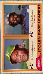 Stolen Base Leaders [R. Henderson, R. LeFlore] #4 Baseball Cards 1981 Topps Prices